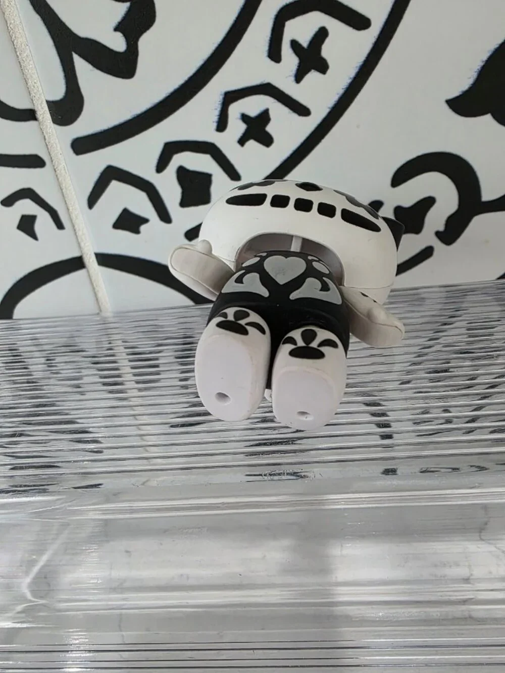 Hello Kitty Black Skull Version Revoltech Rare Figure Jointed Black & White